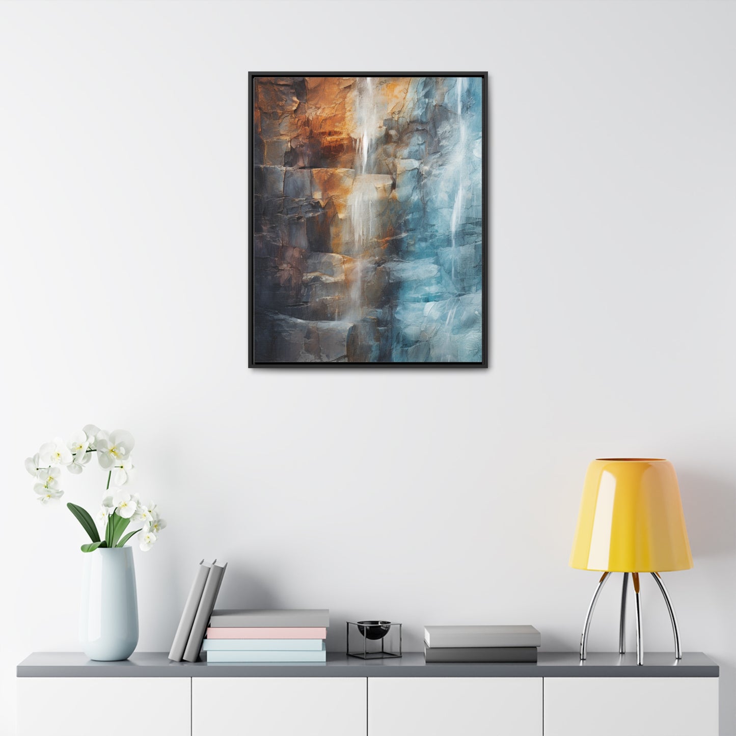 "Mountain Falls" Gallery Canvas Wraps, Vertical Frame