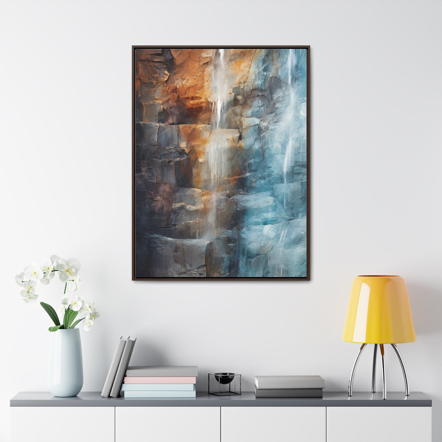 "Mountain Falls" Gallery Canvas Wraps, Vertical Frame