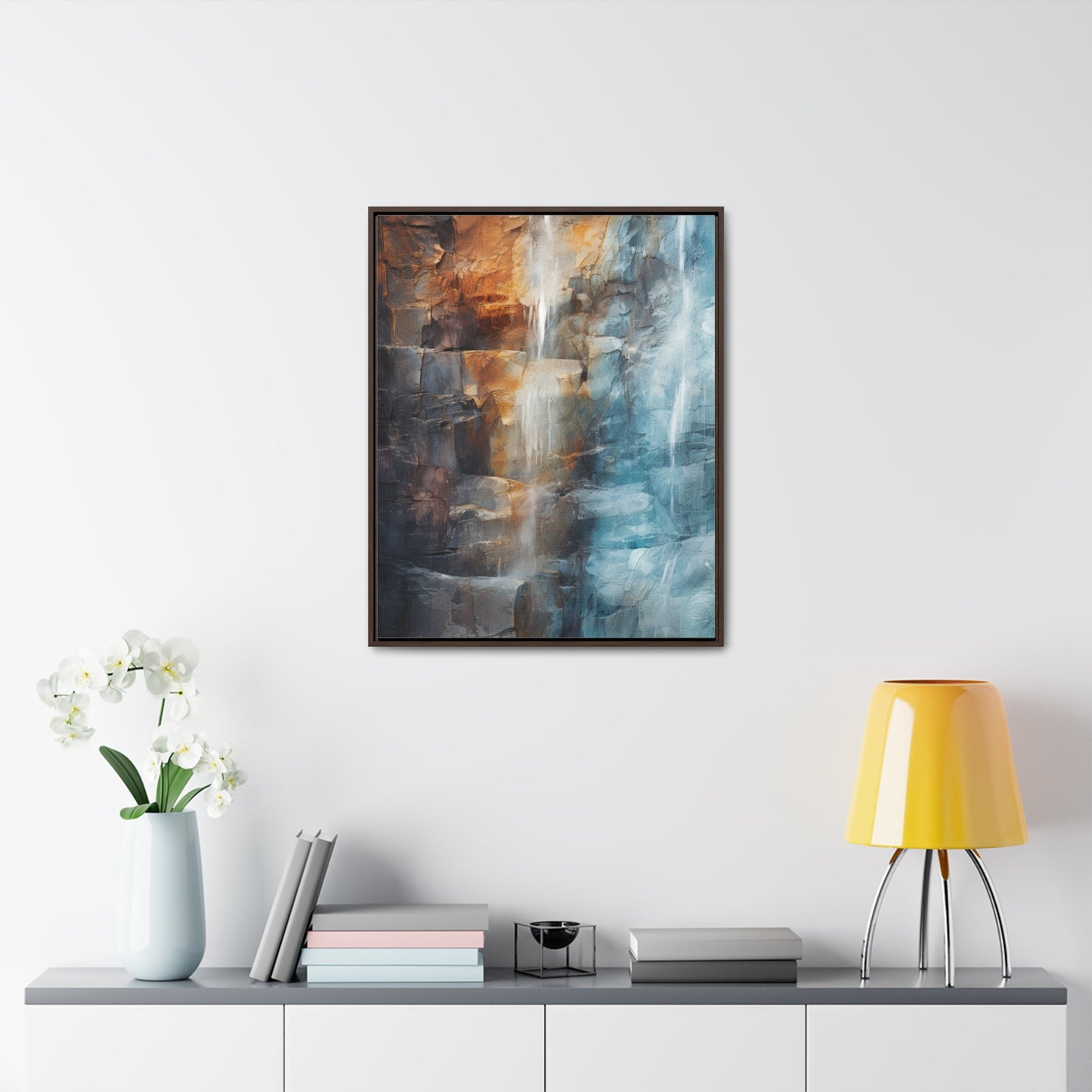 "Mountain Falls" Gallery Canvas Wraps, Vertical Frame