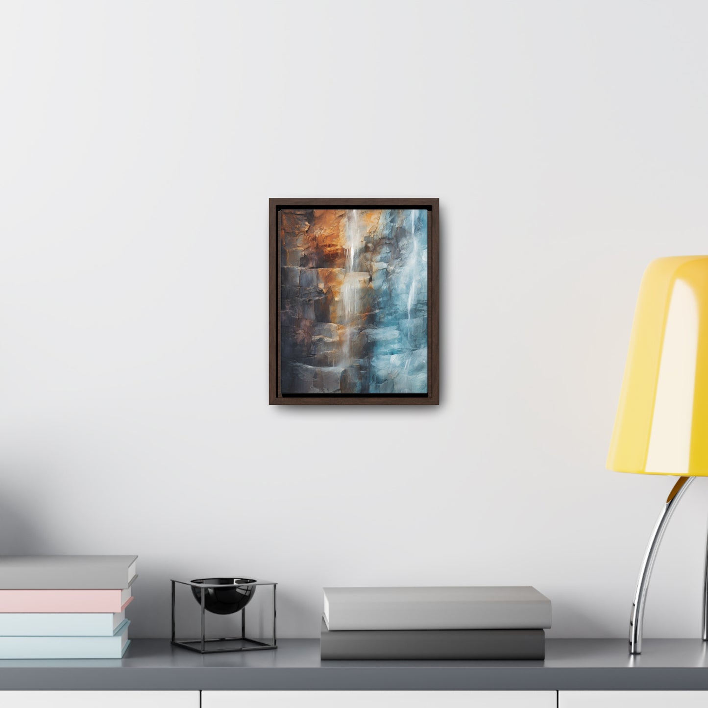 "Mountain Falls" Gallery Canvas Wraps, Vertical Frame