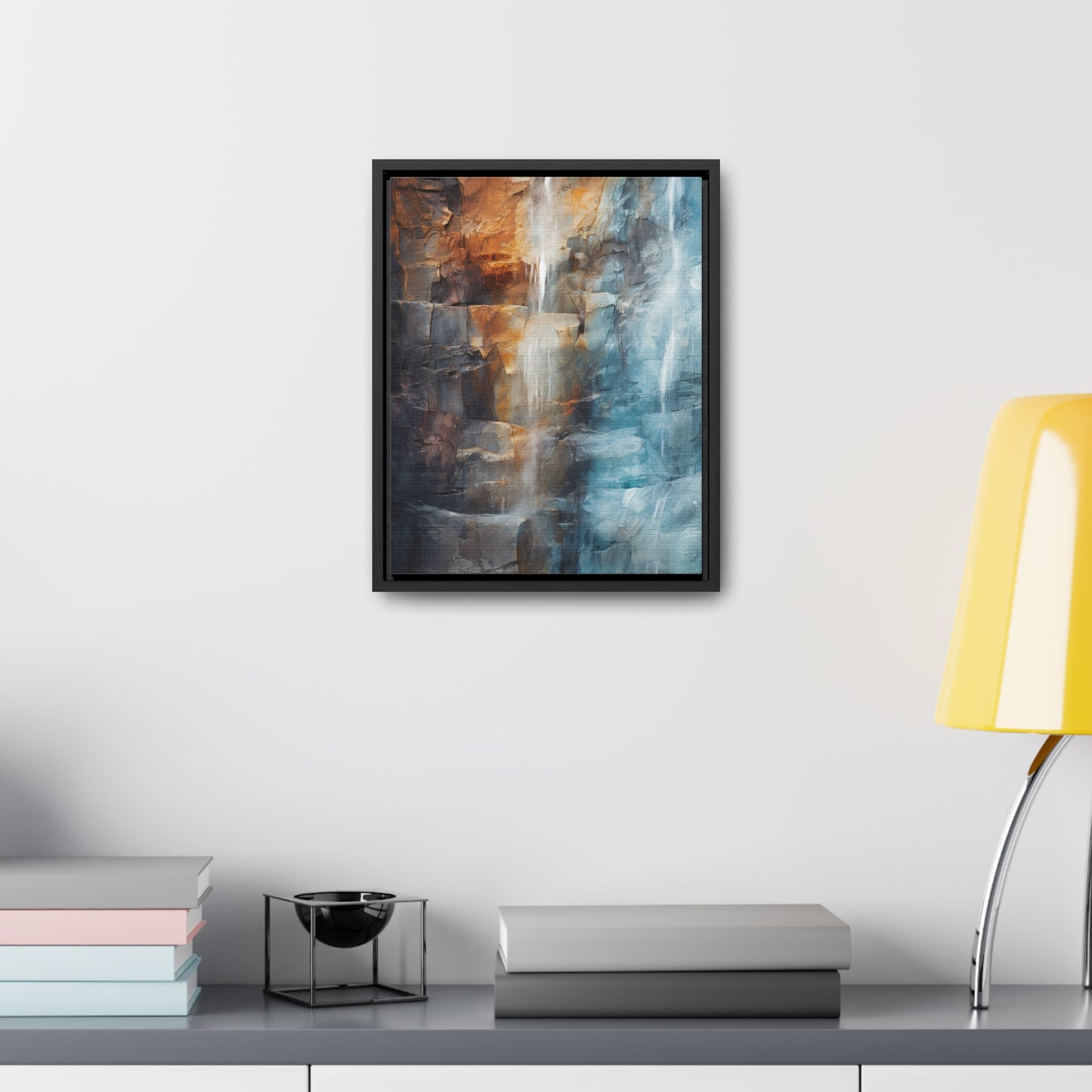 "Mountain Falls" Gallery Canvas Wraps, Vertical Frame
